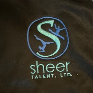 Black zippered athletic jacket for Dance